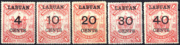 * 1895, Aufdruck Des Neuen Wertes Auf 1 $ Rot, Komplette Serie 5 Werte, Ungebraucht, 10 C Diagonaler Bug, SG 75-79 Mi. 5 - Sonstige & Ohne Zuordnung