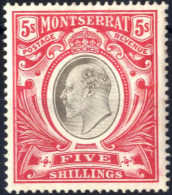 * 1904/08, Allegorie Und König Edward VII, Serie 9 Werte (3 P Fehlt) Ungebraucht Mit Wz. 3, Die Kleinen Werte Mit Rostfl - Montserrat