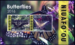 ** 2015, Schmetterlinge, Komplette Serie 2 Werte Exress-Block, Postfrisch, Mi. Bl 63 - Tonga (1970-...)