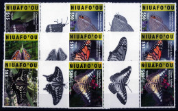 ** 2015, Schmetterlinge, Zwei Komplette Serien 6 Werte Als Paare Mit Zwischensteg, Postfrisch, Mi. 573-578 - Tonga (1970-...)