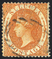 O 1863, 1 P Braunkarmin, Mi. 4a SG 5 - St.Lucia (...-1978)