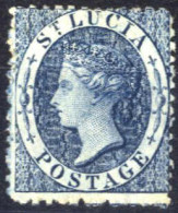 * 1863, Königin Viktoria, 4 P Schieferblau, Wz. 2 Ungebraucht, Sign. Oliva, SG 7 Mi. 5 - St.Lucia (...-1978)