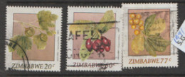 Zimbabwe  1991  SG 810,3,5  Wild Fruit   Fine Used - Zimbabwe (1980-...)