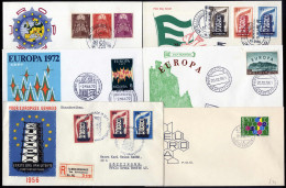 Cover 1956/72, Lot Mit Sechs FDC's Mit Besseren Frankaturen, Dabei Pax U. Luxemburg Und Niederlande 1956, Liechtenstein  - Verzamelingen