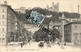 CPA 69 0032 LYON - Le Cours De L'Archevêché - Très Animée Tramways Attelages - écrite Et Circulée - Lyon 3