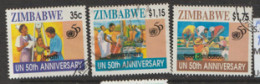 Zimbabwe  1995  SG 914-6 UN Anniversary    Fine Used - Zimbabwe (1980-...)