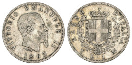 1863 Regno D'Italia V.Emanuele II 1 Lira  Torino BN KM15. (V /383 - 1861-1878 : Victor Emmanuel II.