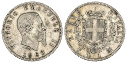 1863 Regno D'Italia V.Emanuele II 1 Lira  Torino BN KM15. (V /383 - 1861-1878 : Victor Emmanuel II