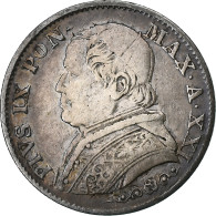 États Italiens, PAPAL STATES, Pius IX, 5 Soldi, 25 Centesimi, 1867, Rome - Vatican