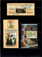 Tajikistan  2021 . Independence-30y ( Flags, Maps, Arms, Presidents, Dams). Ovpt 3 S/S X 30.00 Of 2001 - Tadjikistan