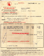 93- AUBERVILLIERS- FACTURE  PIROGUE -G. CARPENTIER AUSSAGE- VITACO -74 RUE DES CITES- 1958 - Alimentos