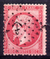 FRANCE / EMPIRE N° 24  80c Rose   Oblitéré - 1862 Napoléon III.