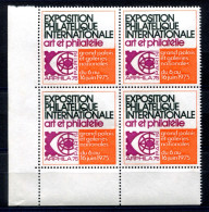 RC 26884 FRANCE COTE 8€ VIGNETTES ARPHILA 75 EXPOSITION PHILATELIQUE INTERNATIONALE BLOC DE 4 NEUF ** MNH - Briefmarkenmessen