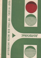 Bus Timetable Transturist Škofja Loka Slovenia Yugoslavia 1965-66 - Europe