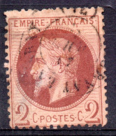 FRANCE / EMPIRE LAURE N° 26 A  2c Rouge-brun Type I   Oblitéré - 1863-1870 Napoleon III With Laurels