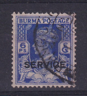 Burma: 1939   Official - KGVI 'Service' OVPT   SG O16    6p     Used - Burma (...-1947)