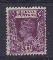 Burma: 1946   British Civil Administration - KGVI   SG58    4a   Used - Burma (...-1947)