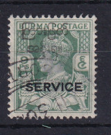Burma: 1946   Official - British Civil Administration - KGVI 'Service' OVPT   SG O30    9p   Green  Used - Birma (...-1947)