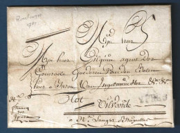 L 1789 De Rousbrugge Pour Vilvorde Avec Marque YPRES + Man "francq Tot Ypere" + "5" - 1789-1790 (Rivol. Brabanzona)