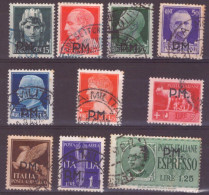 Italia Regno Posta Militare 1943 Selezione 10 V. (o) Vedere Scansione - Oblitérés