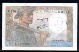 554-France Billet De 10 Francs 1947B K128 - 10 F 1941-1949 ''Mineur''