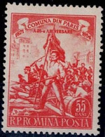 ROMANIA 1956 85TH ANNIVERSARY OF THE UPRISING AND FOUNDING OF THE COMMUNE IN PARIS MI No 1577 MNH VF!! - Neufs