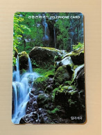 Korea Phonecard, Landscape Mini Waterfall, 1 Used Card - Korea (Zuid)