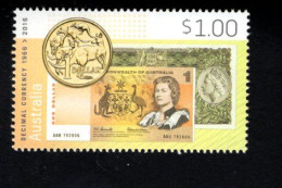 1950019052 2016 SCOTT 4451 (XX) POSTFRIS MINT NEVER HINGED  -  AUSTRALIAN ONE POUND BANKNOTE ONE DOLLAR BANKNOTE & COIN - Mint Stamps