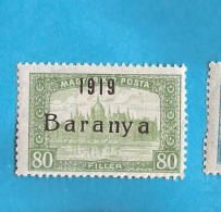 6-24  1919    BARANYA  29  UNGARN SERBIA JUGOSLAVIJA OVERPRINT  INTERESSANT  - TYP II - B - NEVER HINGED - Baranya