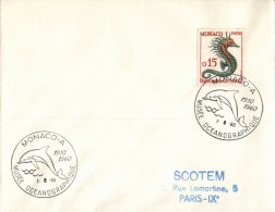 N°696 V -cachet Monaco A -musée Océanographique- - Storia Postale