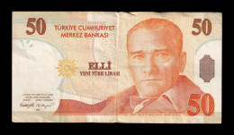 Turquía Turkey 50 Liras 2005 Pick 220b Mbc Vf - Turquie