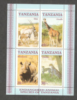 TANZANIA.....1986: ANIMALS Michel328-31mnh** - Tanzanie (1964-...)