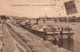 FRANCE - Chalon Sur Saone - Vue Sur Les Quais De La Saône - Carte Postale Ancienne - Chalon Sur Saone