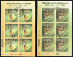 South Africa - 2023 Rugby World Cup Champions Sheet Set (o) - Used Stamps