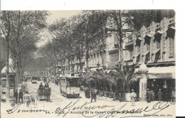 06 - NICE -AVENUE DE LA GARE  ANIMATION - VOITURE TOP TOP -TRAMWAY BEAU PLAN  N+34 ATTELAGE CAFE REGENCE - Ferrovie – Stazione