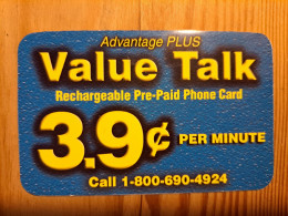 Prepaid Phonecard USA, TON Services, Value Talk - Autres & Non Classés
