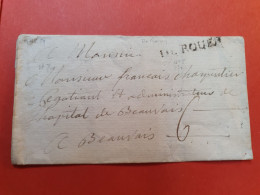 Marque Postale De Rouen Sur Lettre Sans Texte Pour Beauvais - J 380 - 1801-1848: Precursori XIX