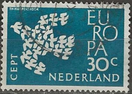 NETHERLANDS 1961 Europa - 30c. - Doves FU - Oblitérés
