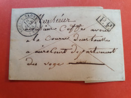 Cad De Scey /Saône Sur Lettre Sans Texte En PP Pour Mirecourt En 1844 - J 387 - 1801-1848: Voorlopers XIX