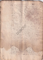 Sint-Maria-Lierde/Lierde - Manuscript Begin 17de Eeuw  (V2895) - Manuscrits