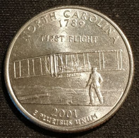 ETATS UNIS - USA - ¼ - 1/4 DOLLAR 2001 D - Caroline De Nord - KM 319 - Quarter Dollar - NORTH CAROLINA - 1999-2009: State Quarters