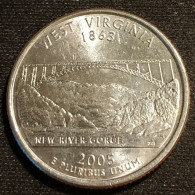 ETATS UNIS - USA - ¼ - 1/4 DOLLAR 2005 P - Virginie De L'Ouest - KM 374 - Quarter Dollar - WEST VIRGINIA - 1999-2009: State Quarters