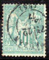 FRANCE / SAGE TYPE I N° 65  10c Vert  Oblitéré - 1876-1878 Sage (Type I)