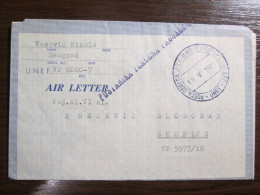 Air Cover Letter Of U.N.E.F. Yugoslav Army Contigent In Egypt 1961. - Posta Aerea