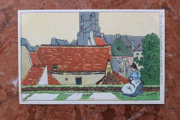 ILLUSTRATEUR AMEDEE LYNEN "DE CI DE LÀ À BRUXELLES ET EN BRABANT" - N°3 TRICOTEUSE (NIVELLES) - Lynen, Amédée-Ernest