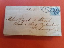 Indes Anglaises - Lettre Avec Texte De Calcutta En 1866, Affr. Victoria - J 399 - 1858-79 Kronenkolonie