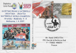 2007 La Croatie Remporte Les Championnats Du Monde De Water-Polo En Australie: Entier Postal - Waterpolo