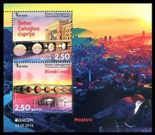 SALE!!! Bosnia Hercegovina Herzegovina Bosnien Sarajevo 2018 EUROPA BRIDGES S/S Souvenir Sheet MNH ** - 2018