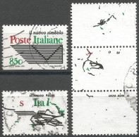 Repubblica 1995 Ente Poste (piccoli) Lire 850 Da Foglio 3+1 Pezzi : Stampa "staccatasi" Durante Il Lavaggio !!!! - Collections