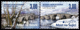 SALE!!! BOSNIA HERZEGOVINA CROAT POST (MOSTAR) 2018 EUROPA CEPT Bridges 2 Stamp Set Se-tenant MNH ** - 2018